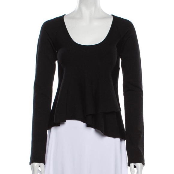 SAINT LAURENT size MED wool scoop neck SWEATER - Picture 1 of 10